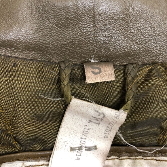 Vintage Belted Leather Jacket Sz S - Picture 8 of 15